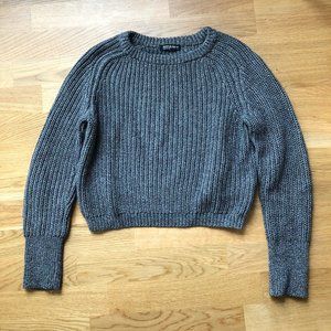 Cropped Grey AA Sweater